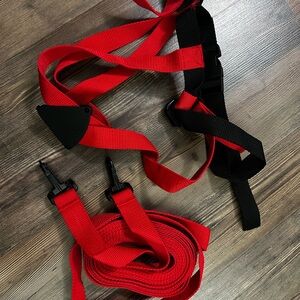 Kids Ski Trainer Harness - Red and Black Adjustable Straps